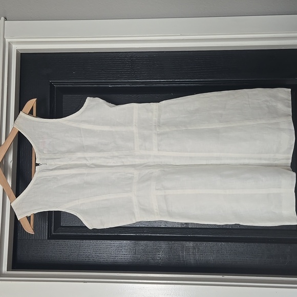 Island Company Latitude White Linen Mini Dress Size Small - Picture 5 of 10